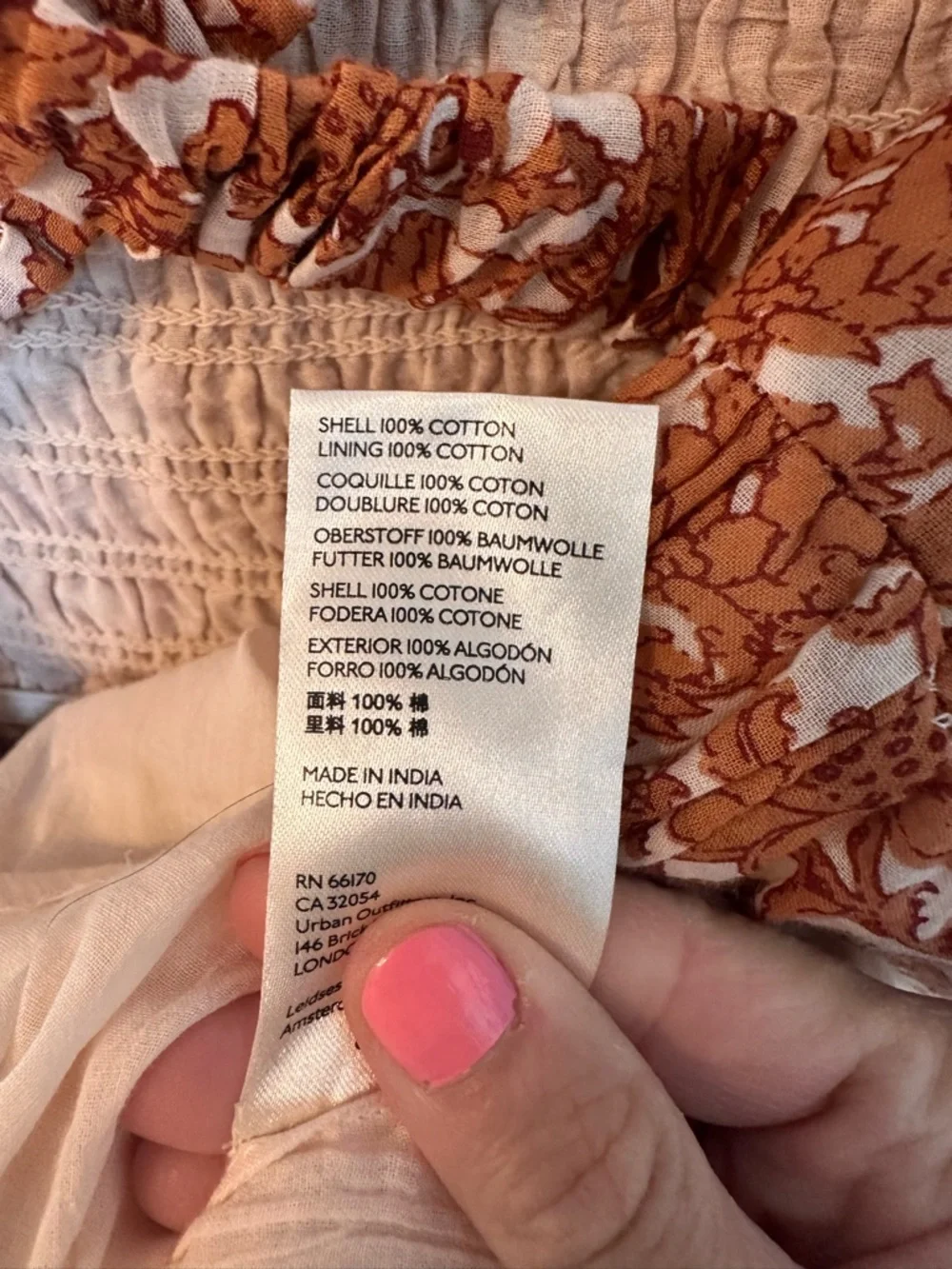 NWT FREE PEOPLE Ultraviolet Floral Print Smocked Midi Dress in Tea Combo XS - Picture 11 of 13